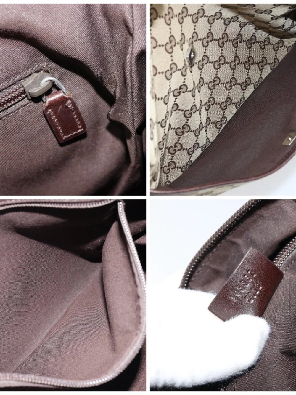 GUCCI GG Canvas Shoulder Bag Beige Silver 145857 Auth ka2886 - Picture 15 of 16